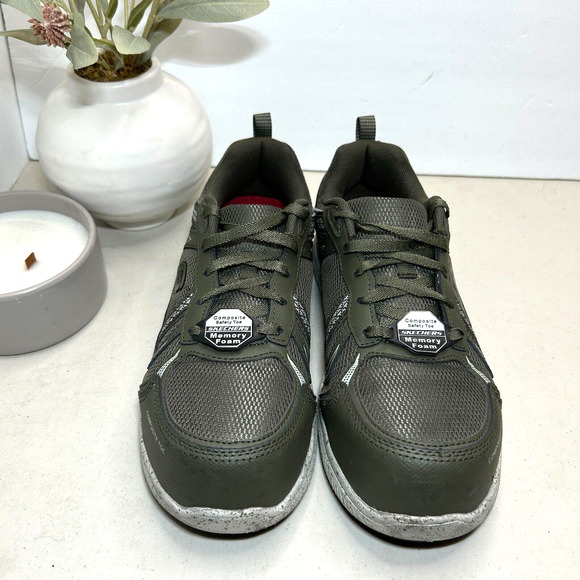 SKECHERS Work Summits SR Jaily Composite Toe Memory Foam Dark Green Women 8 - Picture 3 of 11